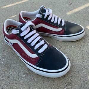 Vans Skate Old Skool Maroon Skate Shoes Vans Burgundy Shoes Men’s Size 6
